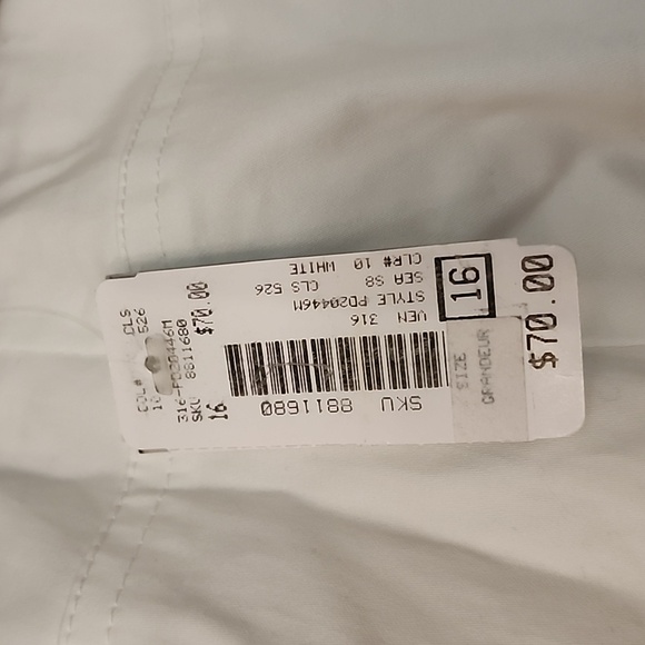 Cotton blend capri pant white size 16 new with tags - Picture 5 of 6